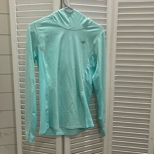 New Balance, light sweatshirt/jacket. Hooded.